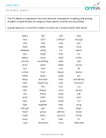 Fry Word Lists - Grade 1 To 6 