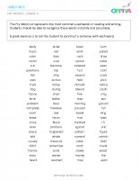 Fry Word Lists - Grade 1 to 6 | Write Reflections