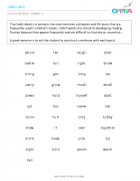 5 – Dolch Words – Grade 3