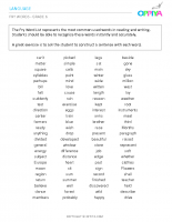 Fry Word Lists - Grade 1 to 6 | Write Reflections